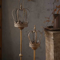 Vintage Iron Crown Candle Holder