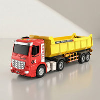 Inertial Toy Truck with Trailer Plastic Transport Truck Toy Friction Powered Interactive for Children, Toddlers, Playroom, Play Mat