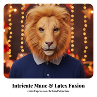 Tear-Resistant Lion Costume Face | Realistic, Lion Head face covering, Cosplay, for Halloween