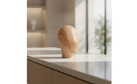 Mannequin Head with Wood-Grain Finish Countertop Hat Display Stand Professional