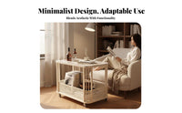 C-Shaped Rolling End Table Light Luxury design C-Shaped Rolling Table for Seniors