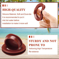 Silicone Umbrella Hole Ring with Cover for Pool Patio Table, Fits 2-Inch Hole