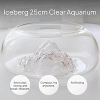 Mini Iceberg Glass Fish Bowl Desktop Enclosure
