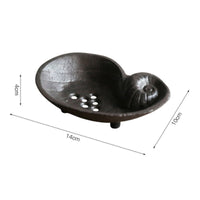 Cast Iron Soap Dish Vintage-Design Shell Jewelry Tray Decorative Spiral