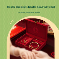 Gold-tone jewelry box for keepsakes