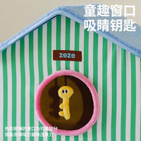 ZEZE折叠猫窝房子造型宠物屋夏季不占地四季通用宠物用品抓板猫屋