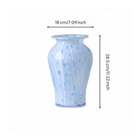 Wide Mouth Glass Vase Artistic Table Centerpiece Watertight for Living Room