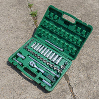 35 Pieces Socket Wrench Kit 72-Tooth Socket Wrench Set Vanadium Steel Ratchet Set with Case for Amateur Mechanics, Auto Repair, Garage