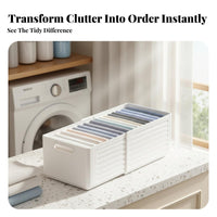Multi-Compartment Container Foldable Expandable Compartment Box for Homeowners
