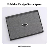 foldable Book Crate with casters No-tools-required Assembly Household Storage