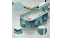 Rigid-Sided Pool with Support Panels Above Ground Foldable Pool Heavy Duty Reinforced for Children, Backyard, Garden, Patio