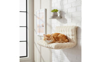 Hanging Cat Nest Warm L-Shaped Hanging Cat Perch Cozy for Window Sill, Kittens
