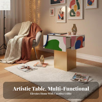 Side Table with Storage Nordic and aesthetic Cartoon Figure Side Table Playful Design