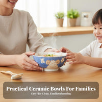 Creative Cartoon Zodiac Ceramic Bowl, Underglaze Color, Japanese Style Rice & Soup Bowl, Cute Tableware