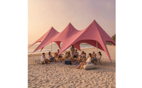 Three-Peak Canopy Tent Heavy Duty Star Canopy with Poles Tear-Resistant Large Outdoor Pavilion for Event Planners, Campers, Festivals, Camping