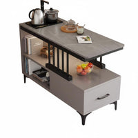 C-Shaped End Table Movable C-Shaped Tray Table Space-Saving Home Furnishing for Apartment Dwellers, Homeowners, Living Room, Bedroom