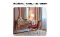 Curved spine Dining Chair Light Luxury Aesthetic Vanity Stool Modern Minimalist Design dense-fill Foam pad for Makeup Room