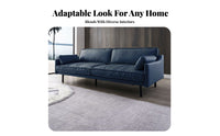 Genuine Leather Upholstery 3-Seater Couch urban design 3-Seater Settee Retro Design Sofa Spacious Seating for Apartment Dwellers, Homeowners, Families, Lounge Area, Office Space