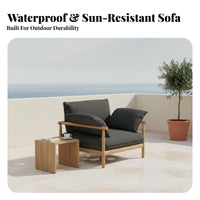 4 Pieces Waterresistant 4-Piece Conversation Set sun-resistant Patio Seating Nordic Design Outdoor Furnishing All-Weather for Hotel Managers, Business Owners, Terrace, Courtyard, Garden, Backyard