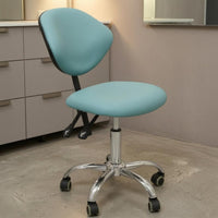 Adjustable Swivel Stool Upholstered Adjustable Rolling Stool Compact