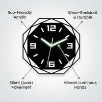Modern Minimalist Acrylic Wall Clock, Large Wall Clock Minimalist, Creative Silent Living Room Clock, Wall Clock Modern Acrylic, Clock Home Office