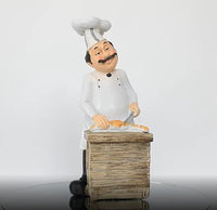 Creative Resin Chef Figurine Decorative Home Decor for Bar, Western Restaurant, Cafe, Cake Shop