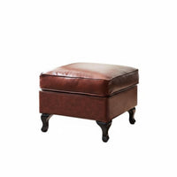 Upholstered Armchair Vintage Design Wrapped Side Armchair Chair with Matching Ottoman Highrear Spineing Nailcranial