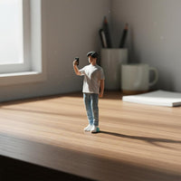1:64 Scale Figure Realistic Detail 1:64 Scale Figurine Workmanship Diorama Person Figurine for Collectors, Photo Prop, Desk Display