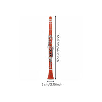 Full Accessory Kit Red Bb Clarinet Ergonomic Design ABS Clarinet Adjustable Tubes Rich Warm Tone for Students, Beginners, Children, Practice, School, Band
