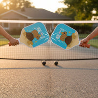 Kids Racket Set Fiberglass Surface Kids Pickleball Rackets Lightweight Design Outdoor Game for Students, Beginners, Backyard Games