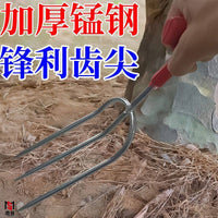 花盆松土神器翻土二齿叉手持两齿叉菜地种菜工具园艺养花施肥除草