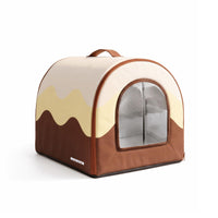 Pet Shelter with Ice Packs Zippered Enclosed Cat House with Mesh Panel Removable for Summer