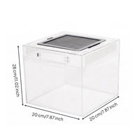 Crystal Herpetofauna Enclosure Easy to Clean Gecko Habitat Box Ventilated