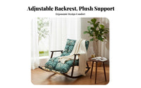 Wooden Rocking Chair sturdy Wood Frame Indoor Seating sturdy Build Padded padding for Seniors, Homeowners, Living Room