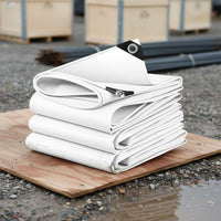 Heavy-Duty Tarpaulin Reinforced Corners Heavy Duty Canvas Tarp Versatile Outdoor Tarp for Truck Bed, Construction Site, Rooftop