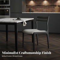 Upholstered Ladderrear Chair Minimalist Design Kitchen Seating Curved Seat Sturdy Frame for Restaurant Owners, Families, Cafe