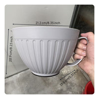 Egg Beating Bowl with Spout Heat Resistant Spouted Mixing Bowl Easy to Clean Kitchenware for Salad Making