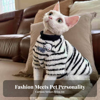 Hairless Cat Sweater Comfortable Hairless Cat Fleece Shirt Soft Pet Clothing for Cats, Kittens, Cold Weather, Daily Wearing