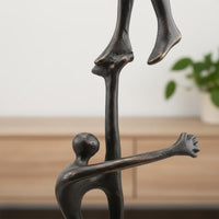 Acrobat Sculpture Minimalist Abstract Figure Sculpture Tabletop Cast Iron Display Iron Art Ornament for Bedroom