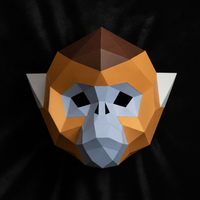Geometric Animal Head Mask Papercraft Kit for Parties and Cosplay