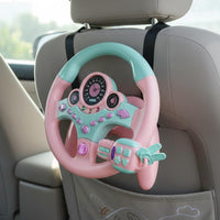 Car Seat Steering Wheel Toy Educational Interactive Steering Wheel Toy Develops Hand-Eye Coordination Interactive Driving Game for Young Children