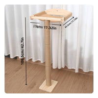 Window Cat Perch with Scratching Post Wooden Cat Climbing Frame with Bed Stable
