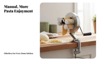 Hand Crank Pasta Machine Aluminum Alloy Kitchen Tool Black Grip