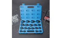 19 Pieces Oil Line Wrench Kit Multi Size Nut Wrench Set for Tight Tight Areas