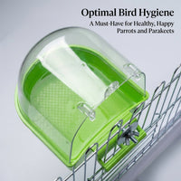 Transparent Bird Bath Cage, Non-Slip Bird Bath for Cage, External Bird Bath, Bird Cage Shower, Small - Image 3