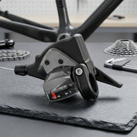 Handlebar-Mounted Gear Shifter with Gear Indicator Compact Cycle Shifter with Cable Accurate Responsive for Commuters