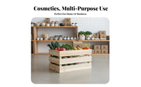 Wooden Crate Set Multi-Purpose Slatted Wood Crate adaptable Design for Shopkeepers