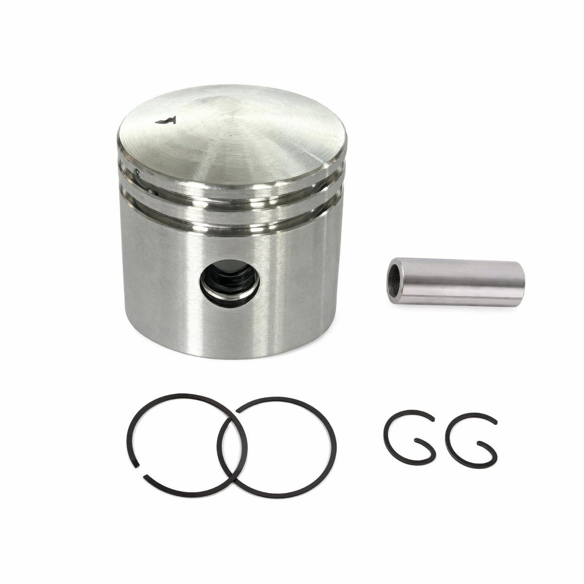Piston Assembly Metal Piston with Rings Fit Part for Mechanics, Hobbyists