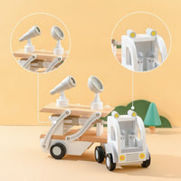 Wooden Toy Truck Hands-on Aviation Transport Truck Educational for Young Children, Playroom