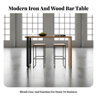 3 Pieces urban Bar Table with 2 Stools Vintage Design for Balcony, two people